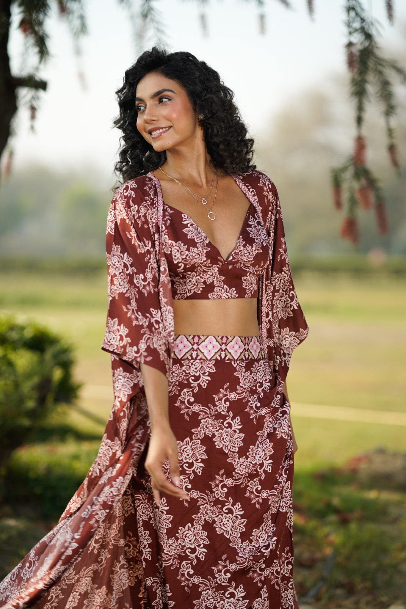 Mocha Floral Set