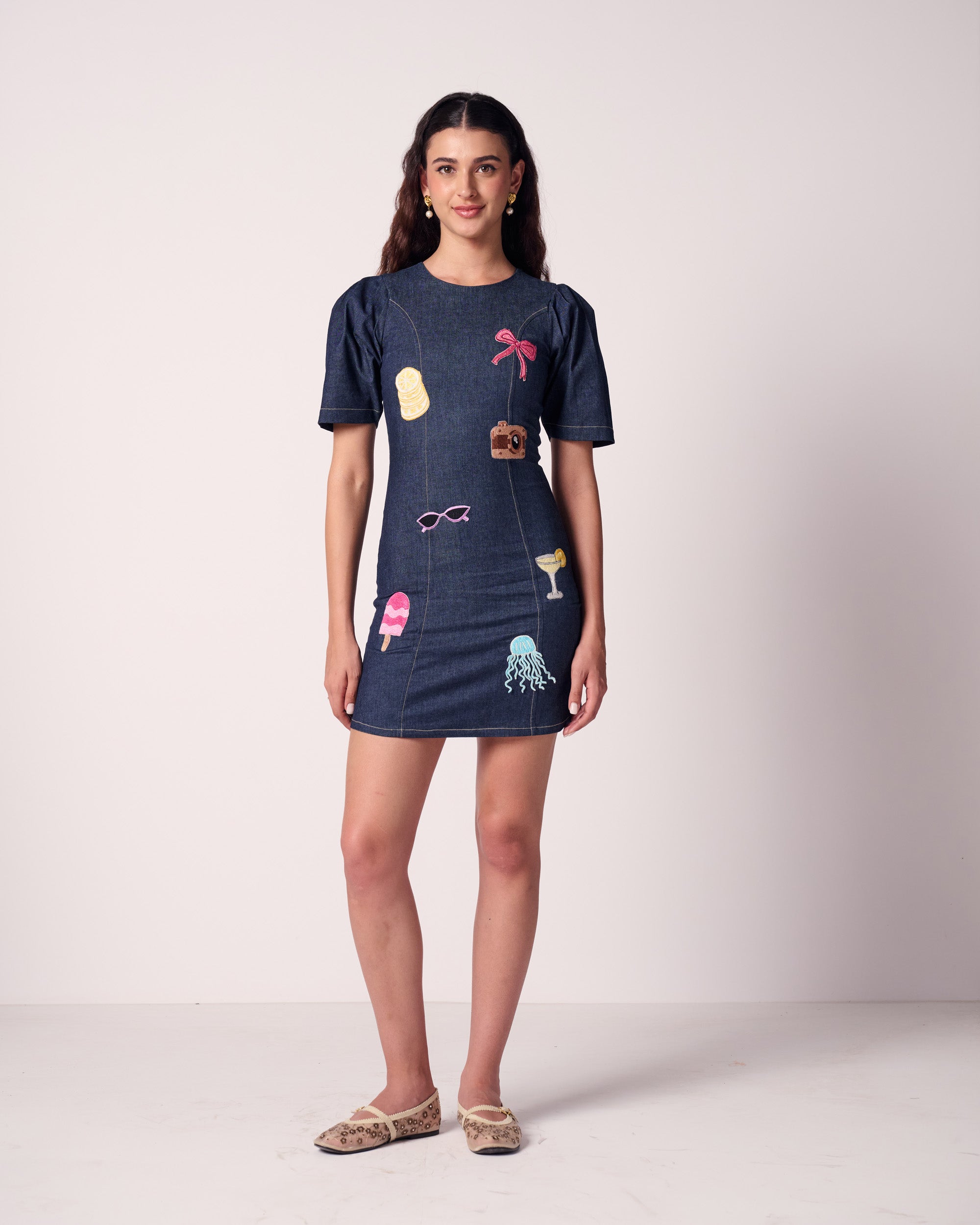 Sunset Souvenir Denim Dress