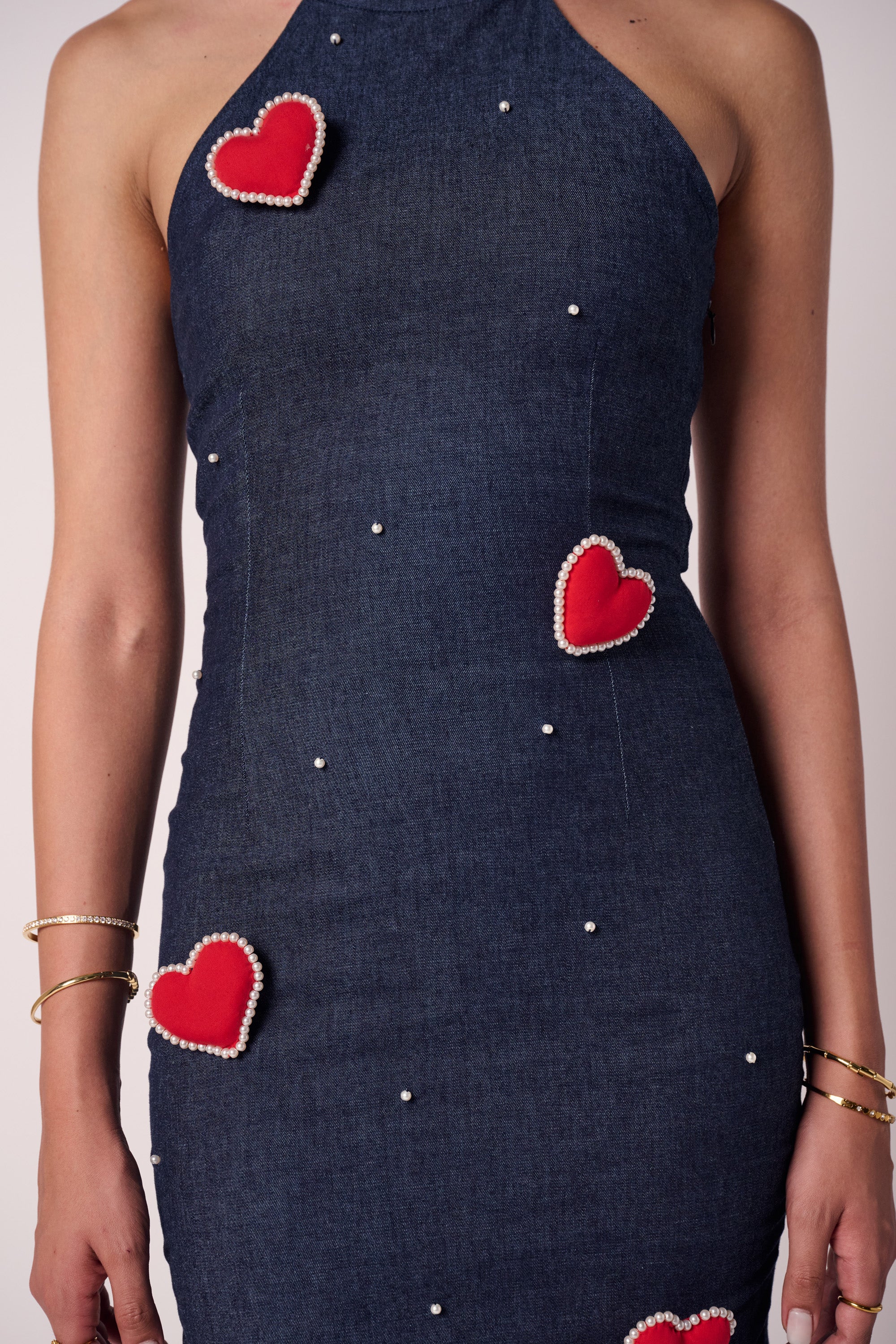 Heartline Denim Dress