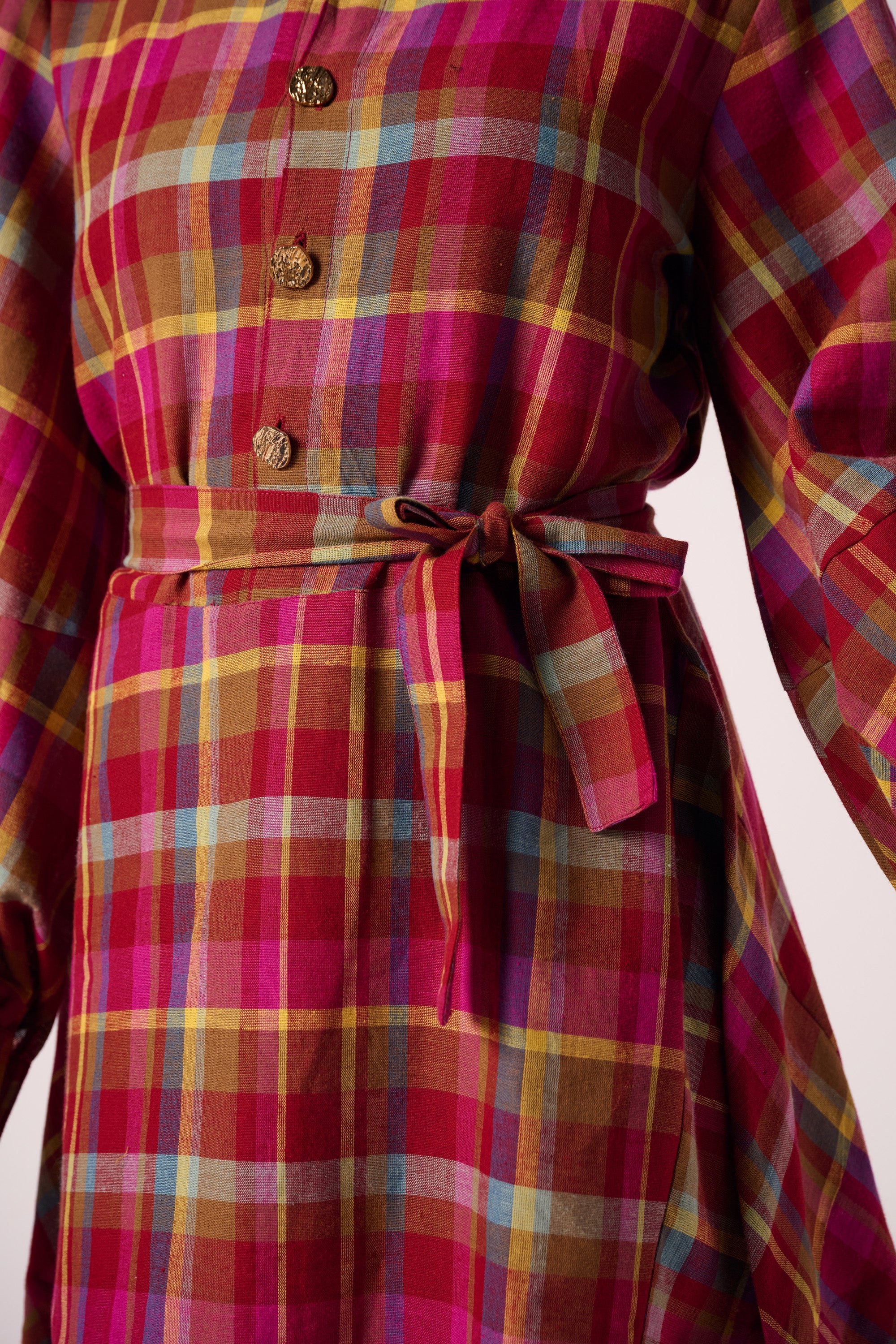 Bonnie Check Belted Dress
