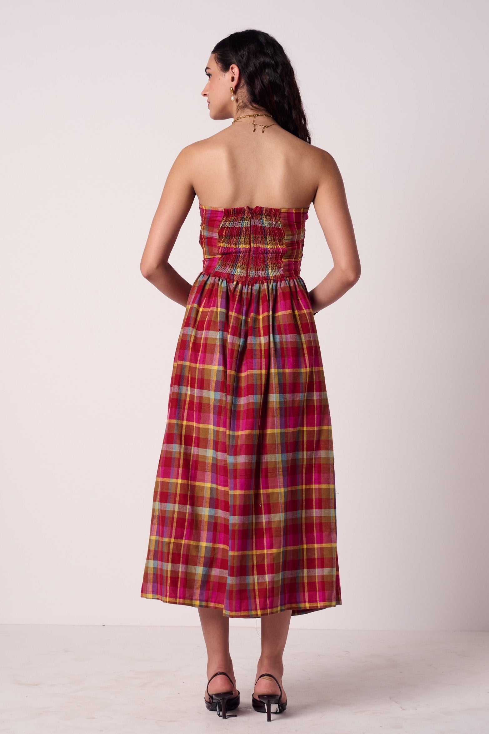 Sangria Plaid Dress