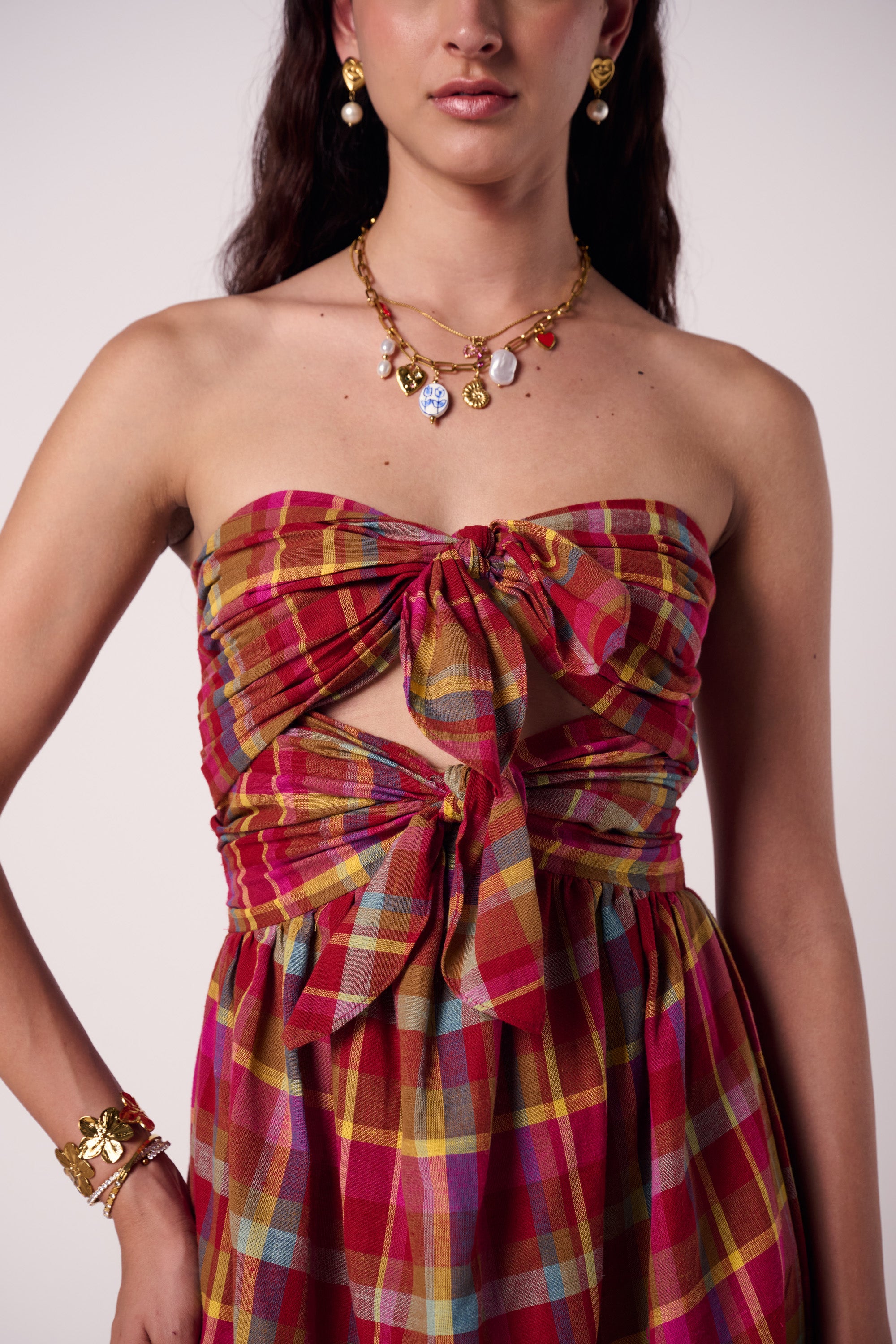 Sangria Plaid Dress