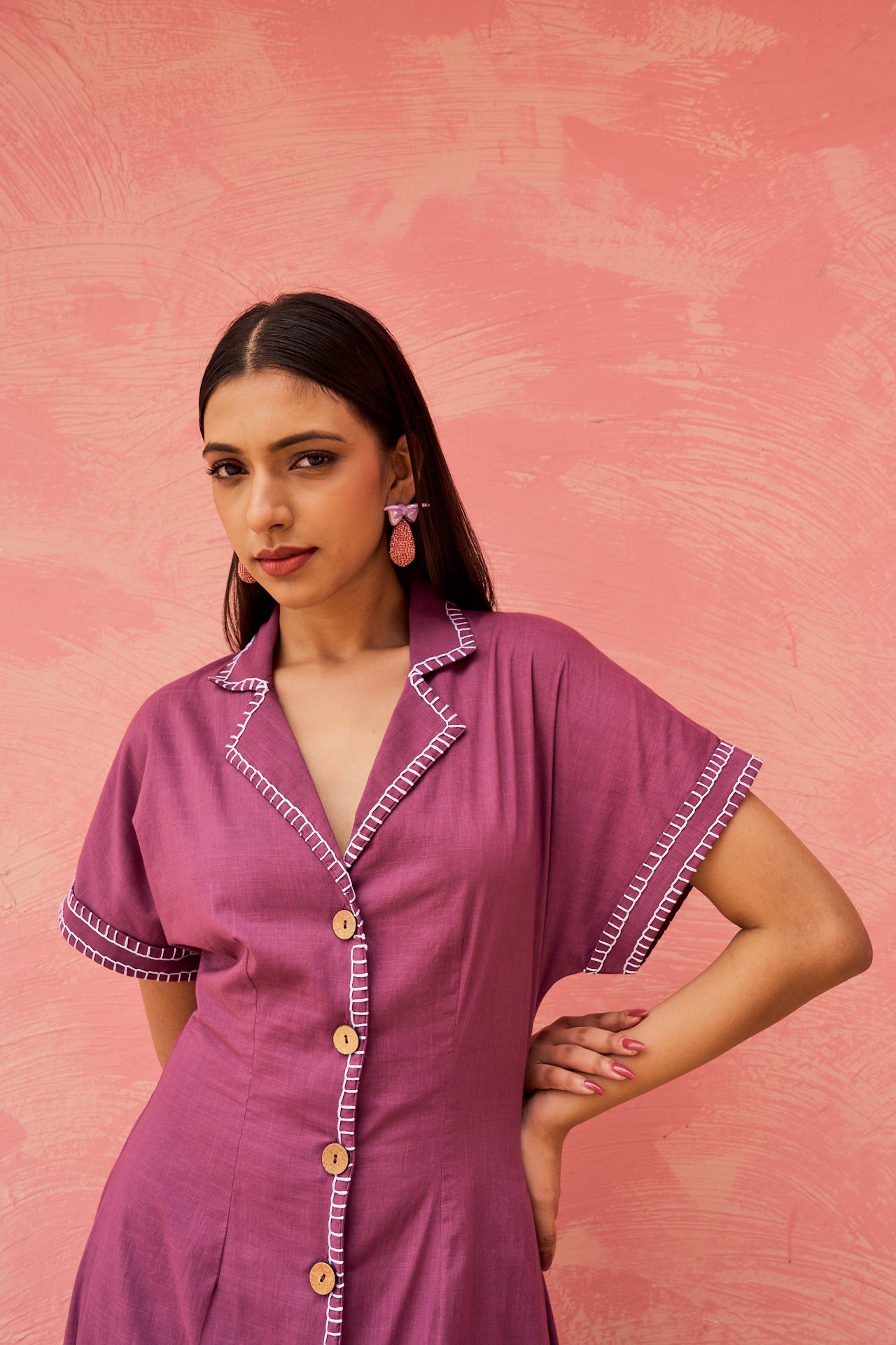 Soleil Hand-Detailed Midi Dress