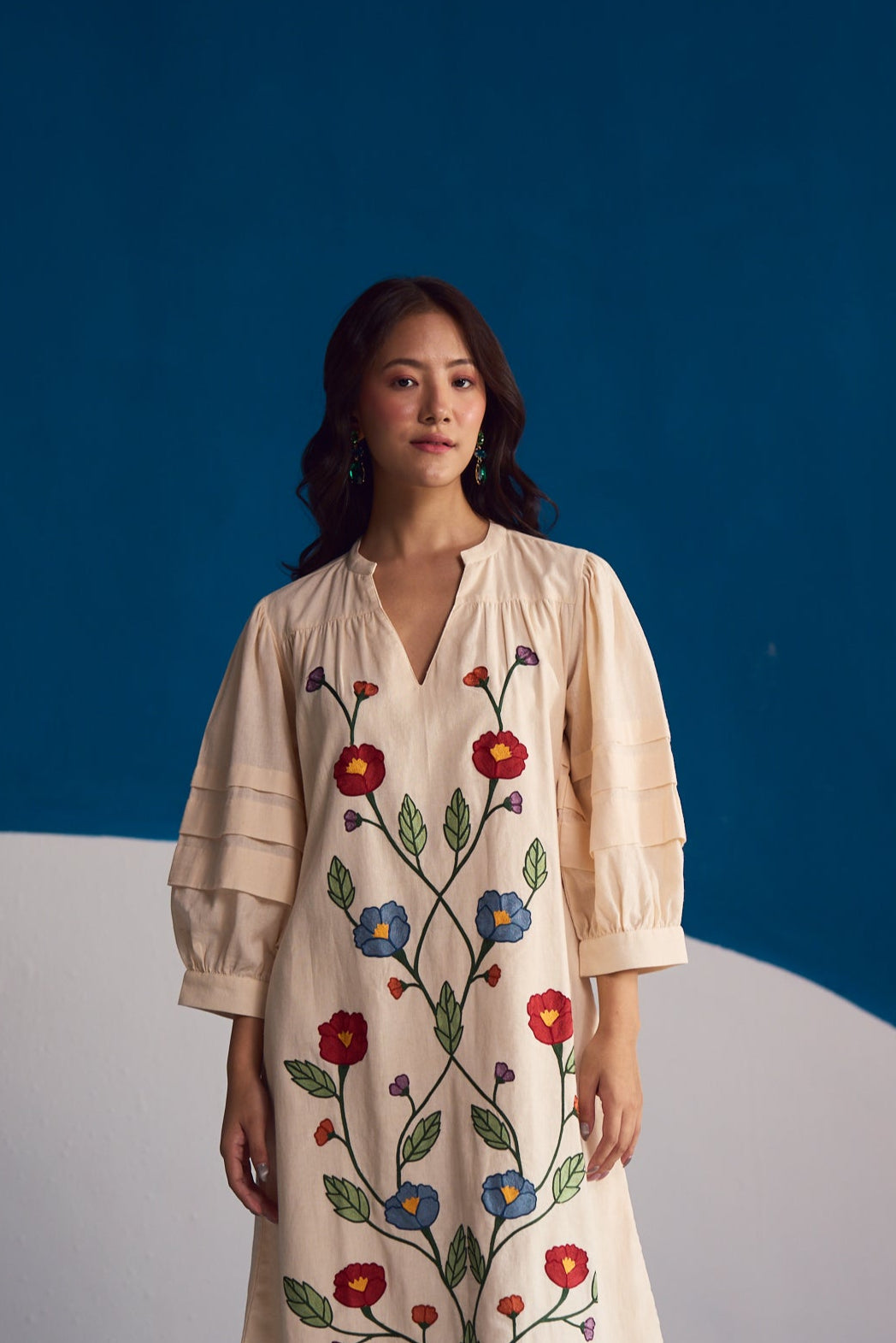Verona Vines Embroidered Dress