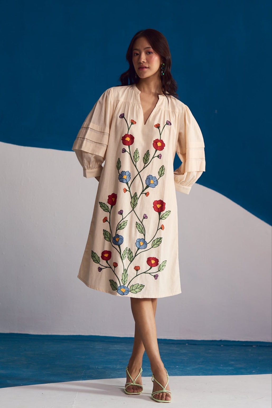 Verona Vines Embroidered Dress