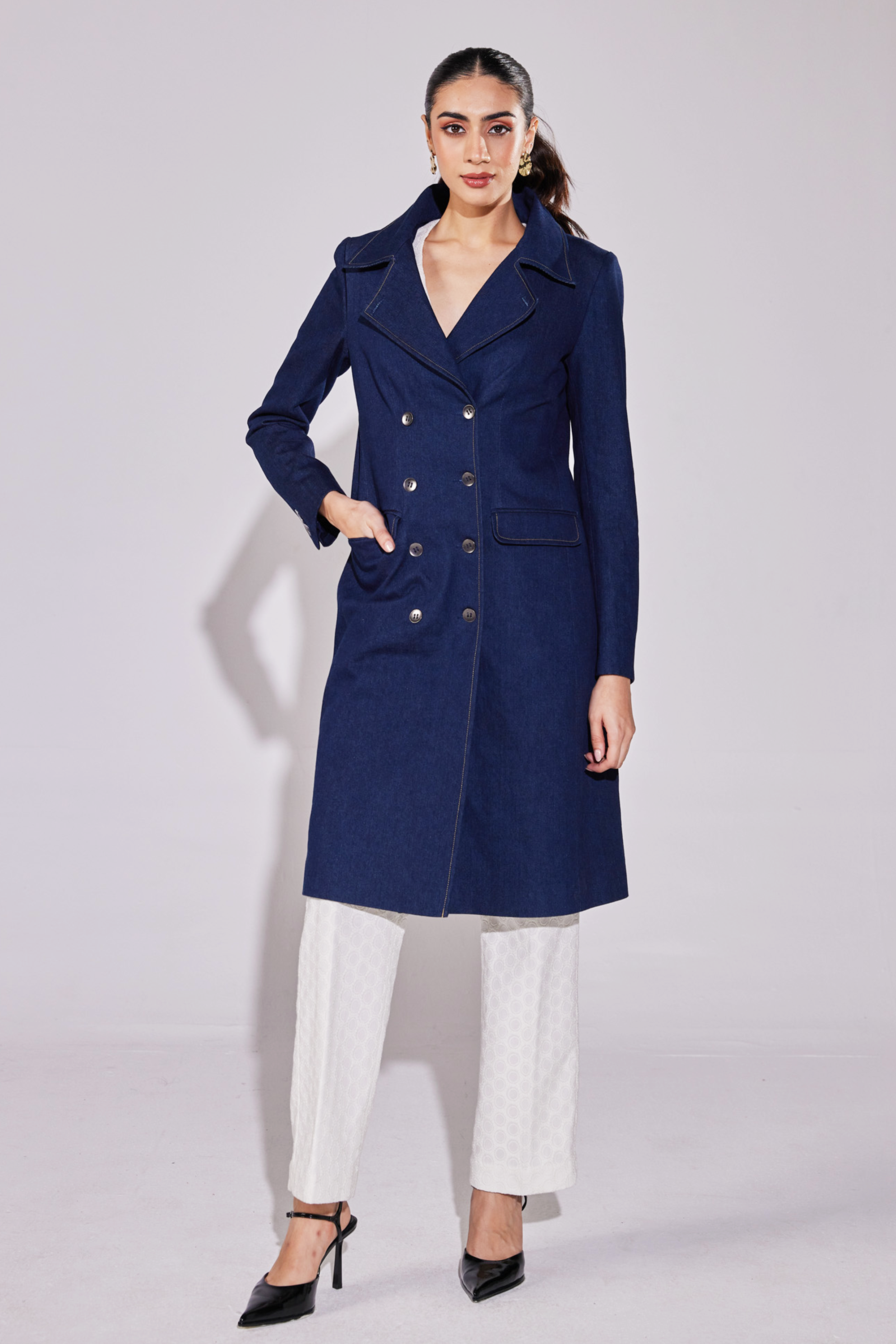 Timeless Denim Overcoat