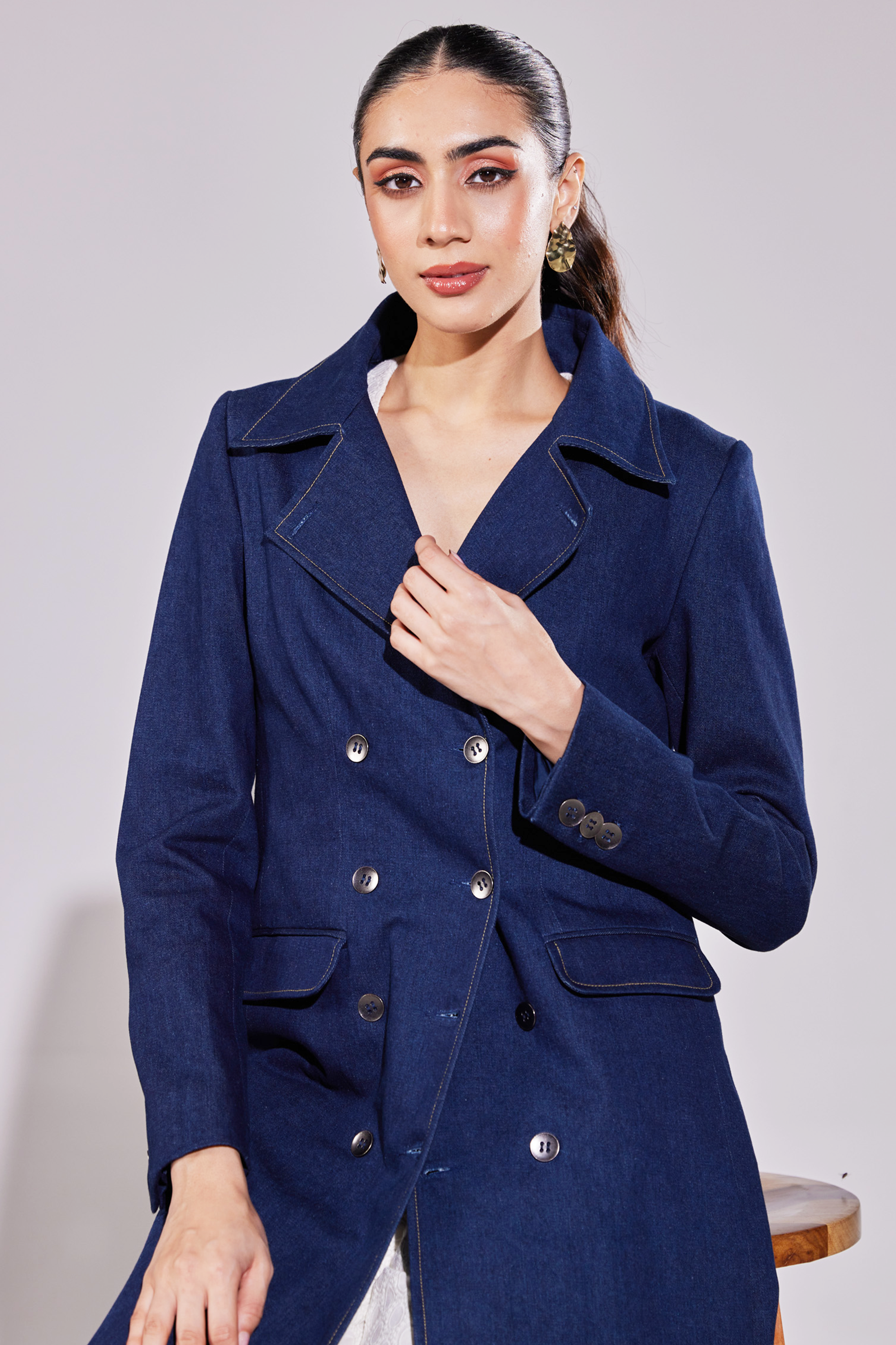 Timeless Denim Overcoat