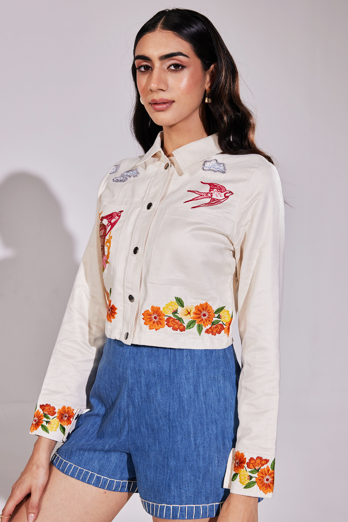 Hand Embroidered Aviary Escape Jacket